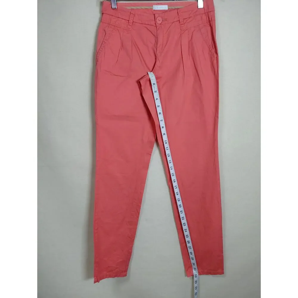 Promod 224-14 Pink Tapered Chino Pants Women Size 4